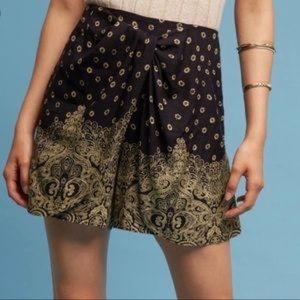 Anthro Hei Hei Linen Belted Paisley Luna Shorts